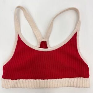 Une heures knit silk racerback crop top/ bralette S